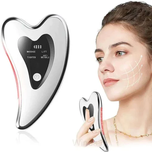      alt="Electric Gua Sha facial massager tool for lifting, contouring, and improving skin circulation" 
