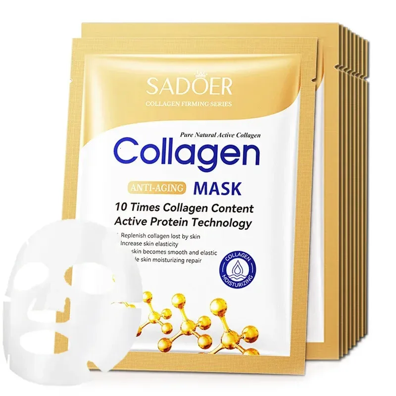 alt="Collagen sheet mask infused with serum for plumping and reducing fine lines"
