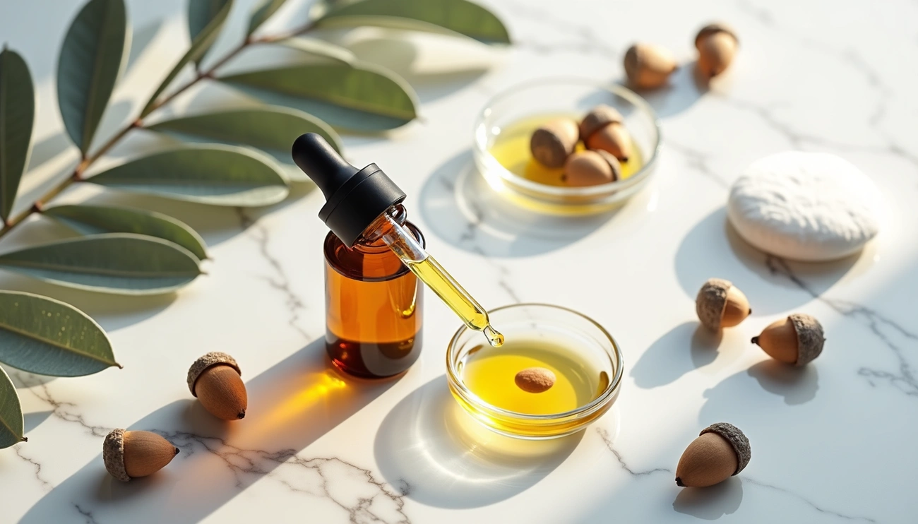 alt="Jojoba oil for skin benefits including acne treatment hydration anti aging and hair care routine">